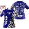 TILL THE FUCKIN FREAKIN TRAINING WHEEL FALL OFF - LIMITED EDITION - CUSTOM NAME - FLY RACING - NAVY - T-SHIRT