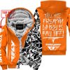 TILL THE FUCKIN FREAKIN TRAINING WHEEL FALL OFF - LIMITED EDITION - CUSTOM NAME - FLY RACING - ORANGE - FLEECE ZIP HOODIE