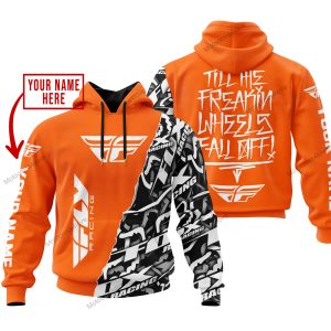 TILL THE FUCKIN FREAKIN TRAINING WHEEL FALL OFF - LIMITED EDITION - CUSTOM NAME - FLY RACING - ORANGE