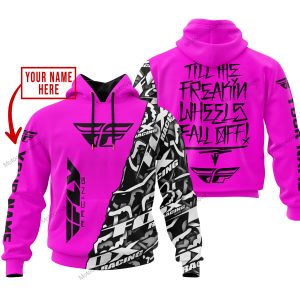 TILL THE FUCKIN FREAKIN TRAINING WHEEL FALL OFF - LIMITED EDITION - CUSTOM NAME - FLY RACING - PINK