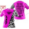 TILL THE FUCKIN FREAKIN TRAINING WHEEL FALL OFF - LIMITED EDITION - CUSTOM NAME - FLY RACING - PINK - T-SHIRT