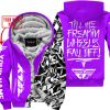 TILL THE FUCKIN FREAKIN TRAINING WHEEL FALL OFF - LIMITED EDITION - CUSTOM NAME - FLY RACING - PURPLE - FLEECE ZIP HOODIE