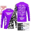 TILL THE FUCKIN FREAKIN TRAINING WHEEL FALL OFF - LIMITED EDITION - CUSTOM NAME - FLY RACING - PURPLE - JERSEY