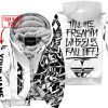 TILL THE FUCKIN FREAKIN TRAINING WHEEL FALL OFF - LIMITED EDITION - CUSTOM NAME - FLY RACING - WHITE - FLEECE ZIP HOODIE
