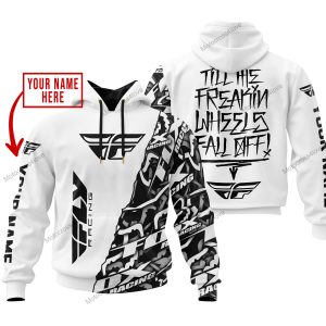 TILL THE FUCKIN FREAKIN TRAINING WHEEL FALL OFF - LIMITED EDITION - CUSTOM NAME - FLY RACING - WHITE