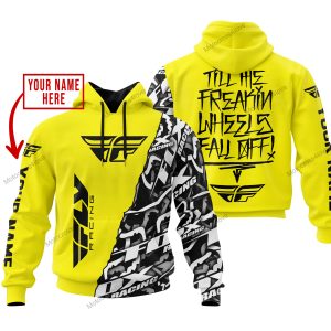 TILL THE FUCKIN FREAKIN TRAINING WHEEL FALL OFF - LIMITED EDITION - CUSTOM NAME - FLY RACING - YELLOW
