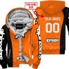 PREMIUM MX - CUSTOM NAME - ALPINESTARS - ORANGE - FLEECE ZIP HOODIE