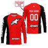 PREMIUM MX - CUSTOM NAME - ALPINESTARS - RED - JERSEY