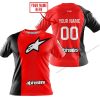 PREMIUM MX - CUSTOM NAME - ALPINESTARS - RED - T-SHIRT