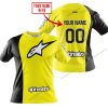 PREMIUM MX - CUSTOM NAME - ALPINESTARS - YELLOW - T-SHIRT