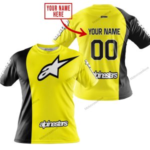 PREMIUM MX - CUSTOM NAME - ALPINESTARS - YELLOW - T-SHIRT
