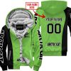 PREMIUM MX - CUSTOM NAME - ARCTIC CAT - GREEN - FLEECE ZIP HOODIE