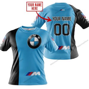 PREMIUM MX - CUSTOM NAME - BMW - SKY BLUE - T-SHIRT