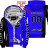 PREMIUM MX - CUSTOM NAME - CAN AM - BLUE - FLEECE ZIP HOODIE