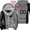 PREMIUM MX - CUSTOM NAME - CAN AM - GREY - FLEECE ZIP HOODIE