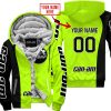 PREMIUM MX - CUSTOM NAME - CAN AM - NEON - FLEECE ZIP HOODIE