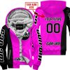 PREMIUM MX - CUSTOM NAME - CAN AM - PINK - FLEECE ZIP HOODIE