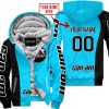 PREMIUM MX - CUSTOM NAME - CAN AM - SKY BLUE - FLEECE ZIP HOODIE
