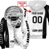 PREMIUM MX - CUSTOM NAME - CAN AM - WHITE - FLEECE ZIP HOODIE