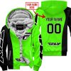 PREMIUM MX - CUSTOM NAME - FLY RACING - GREEN - FLEECE ZIP HOODIE