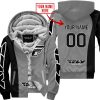 PREMIUM MX - CUSTOM NAME - FLY RACING - GREY - FLEECE ZIP HOODIE