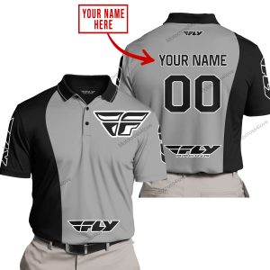 PREMIUM MX - CUSTOM NAME - FLY RACING - GREY - POLO