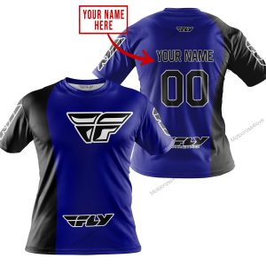 PREMIUM MX - CUSTOM NAME - FLY RACING - NAVY - T-SHIRT