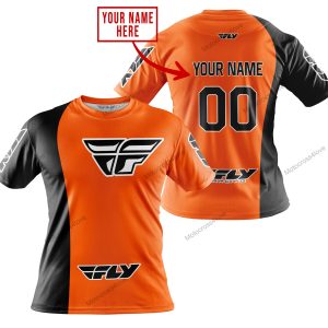 PREMIUM MX - CUSTOM NAME - FLY RACING - ORANGE - T-SHIRT