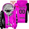 PREMIUM MX - CUSTOM NAME - FLY RACING - PINK - FLEECE ZIP HOODIE