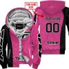 PREMIUM MX - CUSTOM NAME - FLY RACING - PINK 1 - FLEECE ZIP HOODIE