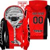 PREMIUM MX - CUSTOM NAME - FLY RACING - RED - FLEECE ZIP HOODIE