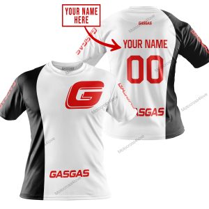 PREMIUM MX - CUSTOM NAME - GAS GAS - WHITE - T-SHIRT