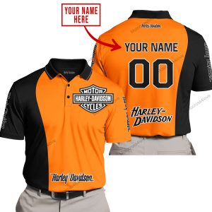 PREMIUM MX - CUSTOM NAME - HARLEY DAVIDSON - ORANGE - POLO