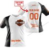 PREMIUM MX - CUSTOM NAME - HARLEY DAVIDSON - WHITE - T-SHIRT