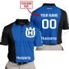 PREMIUM MX - CUSTOM NAME - HUSQVARNA - BLUE - POLO