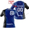 PREMIUM MX - CUSTOM NAME - HUSQVARNA - BLUE - T-SHIRT