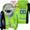 PREMIUM MX - CUSTOM NAME - HUSQVARNA - GREEN 1 - FLEECE ZIP HOODIE