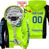 PREMIUM MX - CUSTOM NAME - HUSQVARNA - NEON - FLEECE ZIP HOODIE