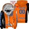 PREMIUM MX - CUSTOM NAME - HUSQVARNA - ORANGE - FLEECE ZIP HOODIE