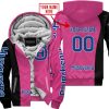 PREMIUM MX - CUSTOM NAME - HUSQVARNA - PINK 1 - FLEECE ZIP HOODIE