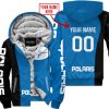 PREMIUM MX - CUSTOM NAME - POLARIS - BLUE - FLEECE ZIP HOODIE