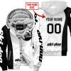 PREMIUM MX - CUSTOM NAME - SKI DOO - WHITE - FLEECE ZIP HOODIE