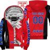 PREMIUM MX - CUSTOM NAME - SUZUKI - RED - FLEECE ZIP HOODIE