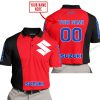 PREMIUM MX - CUSTOM NAME - SUZUKI - RED - POLO
