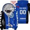 PREMIUM MX - CUSTOM NAME - YAMAHA - BLUE - FLEECE ZIP HOODIE