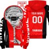 PREMIUM MX - CUSTOM NAME - YAMAHA - RED - FLEECE ZIP HOODIE