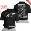 PREMIUM JUST FCKN GONNA SEND IT – CUSTOM NAME – ALPINESTARS - BLACK - POLO SHIRT