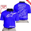 PREMIUM JUST FCKN GONNA SEND IT – CUSTOM NAME – ALPINESTARS - BLUE - POLO SHIRT