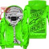 PREMIUM JUST FCKN GONNA SEND IT – CUSTOM NAME – ALPINESTARS - GREEN - FLEECE ZIP HOODIE