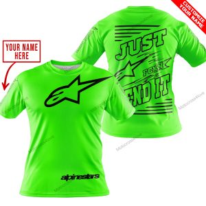 PREMIUM JUST FCKN GONNA SEND IT – CUSTOM NAME – ALPINESTARS - GREEN - T-SHIRT